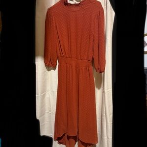 Elegant Rust Dress